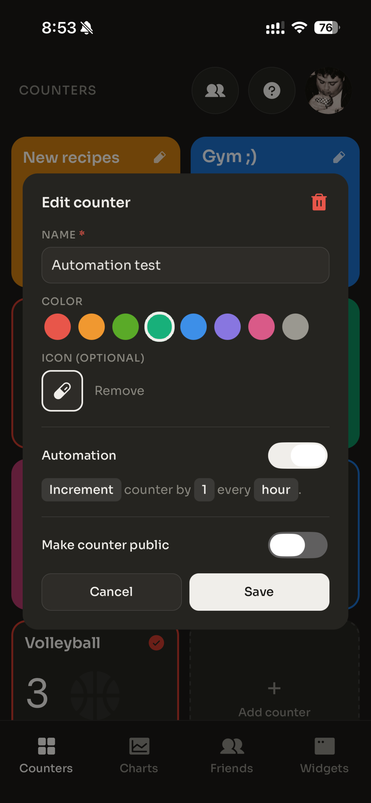 Edit counter